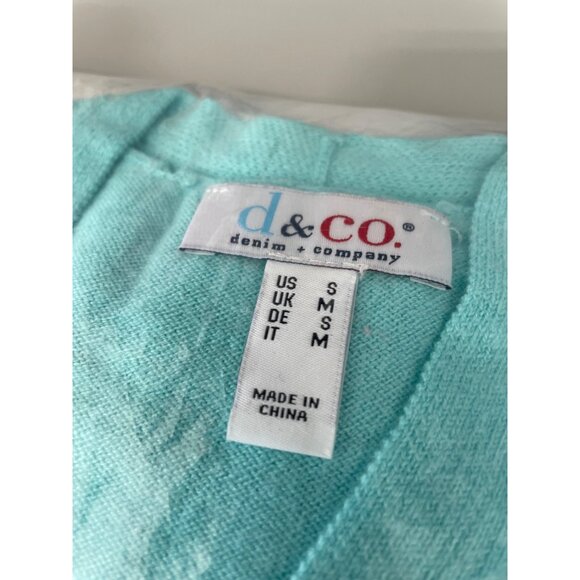 Denim and Co Reg Border Stripe Open Front Long Sleeve Cardigan Womens Small NEW - Picture 4 of 8